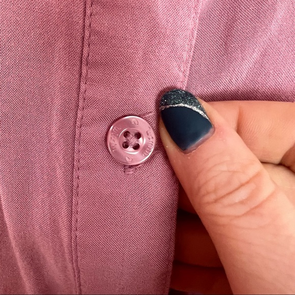 Woman Within Long Sleeve Button Down Shirt Pink, size 2X 26/28 - Picture 5 of 6